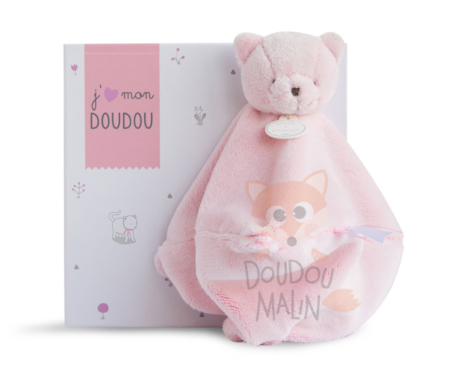  jaime mon baby comforter pink cat 